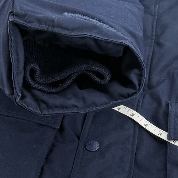 Vintage Eddie Bauer Navy Jacket Men’s XL Goose Down Coat Hooded Puffer Parka - Picture 13 of 16